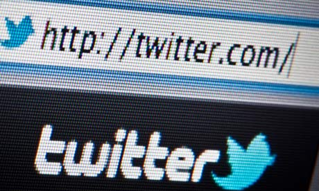 Close-up of Twitter
